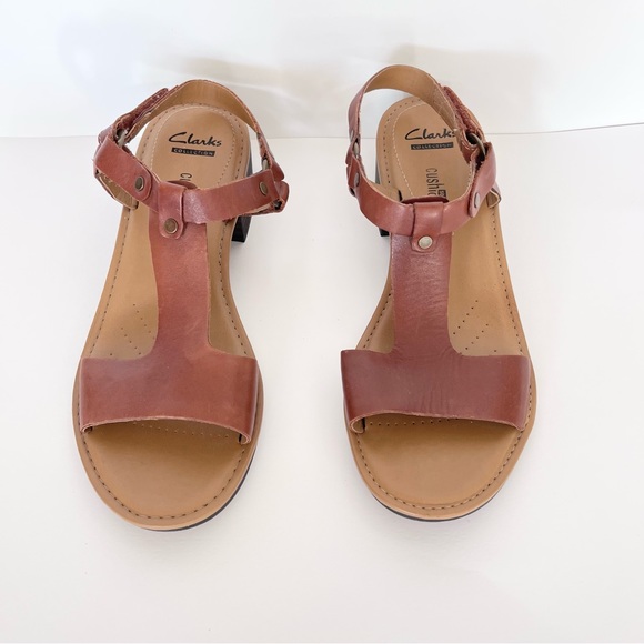 Clark’s Boho Reida Ryan Brown Leather Sandals Women’s Size 8.5 - Picture 3 of 7